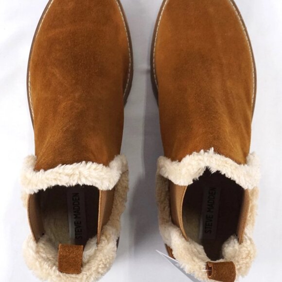 Steve Madden Leopold Suede Chelsea Boots In Camel - Picture 6 of 11